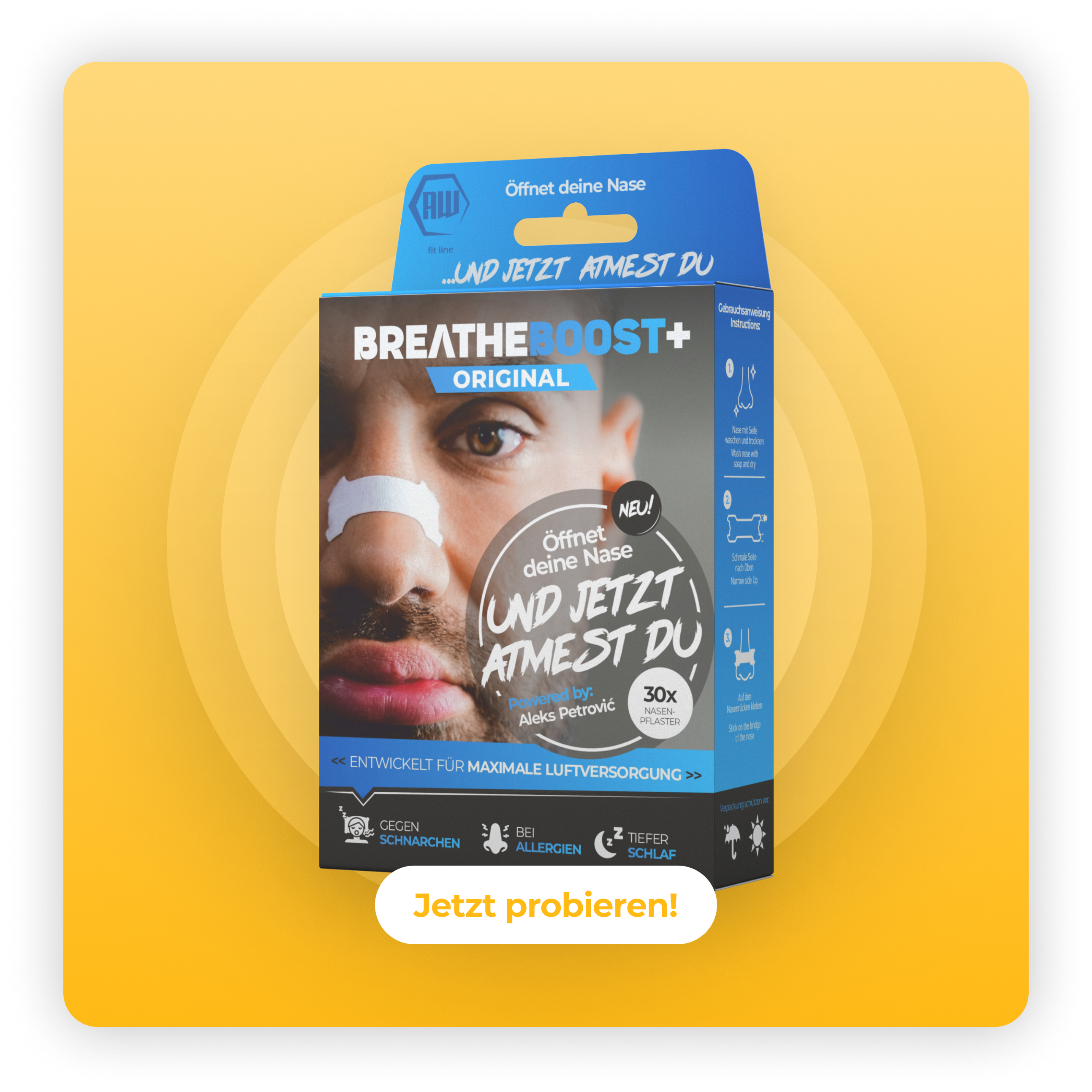 Nasenpflaster im Gym: Nasenatmung für mehr Leistung beim Krafttraining – BREATHEBOOST+