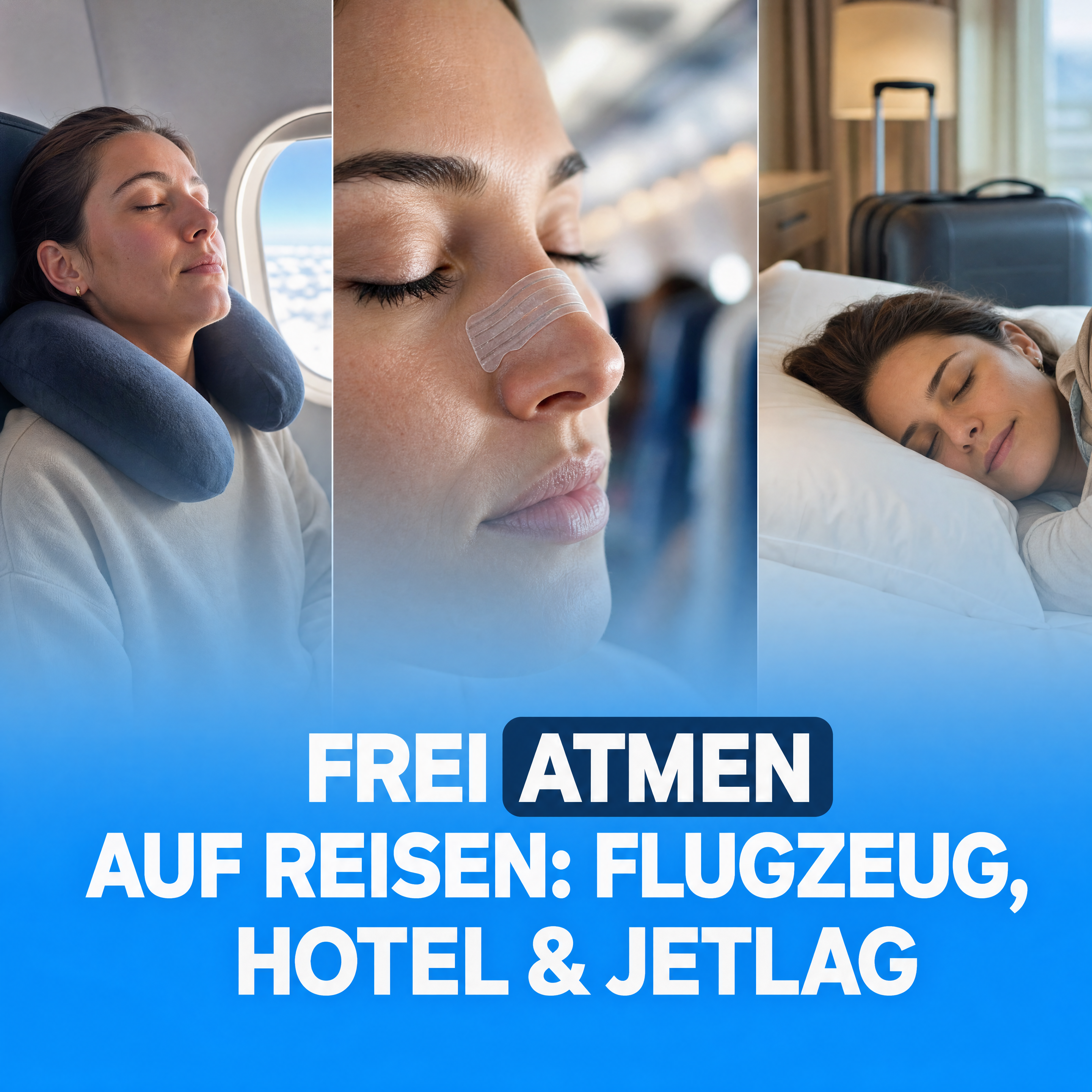 Nasenpflaster auf Reisen: Flugzeug, Hotel & Jetlag