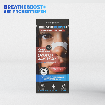 BREATHEBOOST+ FEMININE ORIGINAL (kleine Nase) PROBESTREIFEN