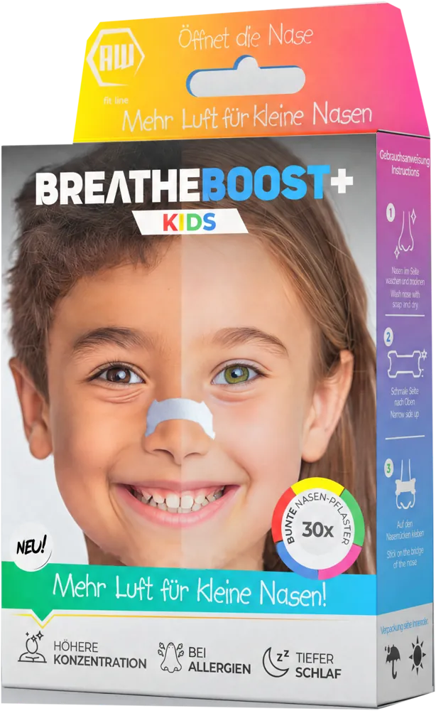 BREATHEBOOST+ KIDS Nasenpflaster Box